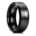 Bague One Piece Black Jolly Roger Luffy