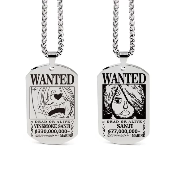 Collier One Piece Wanted Sanji