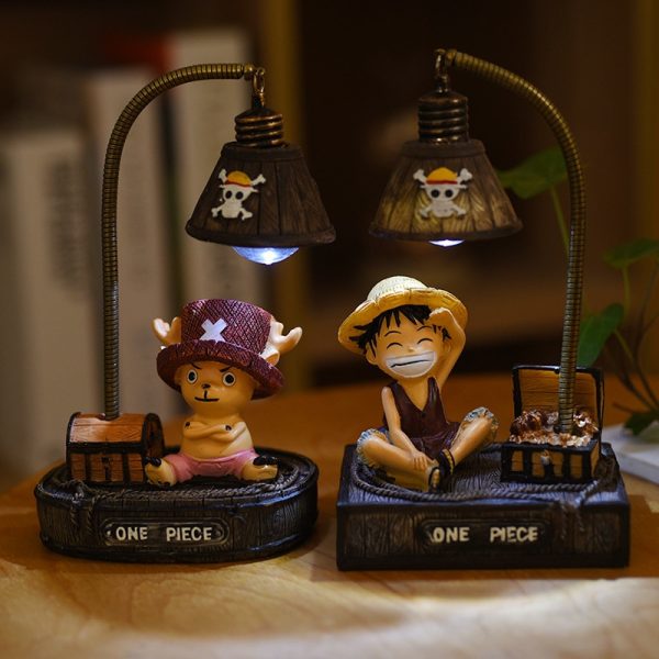 Mini Figurine Lampe One Piece Luffy et Chopper Cadeau Noël