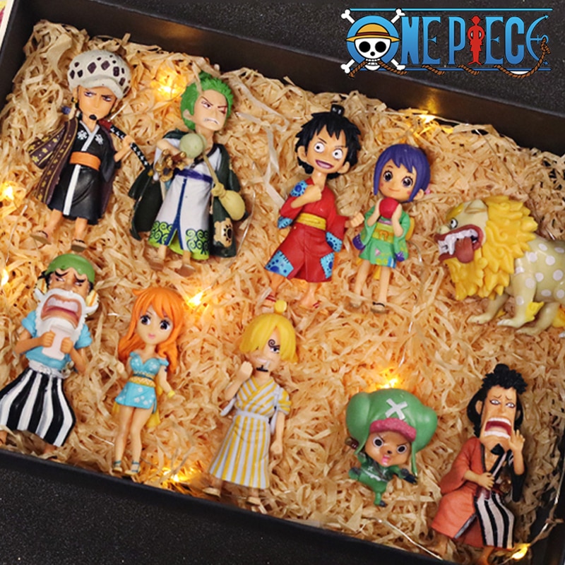 Mini Figurine One Piece Pack 10 Pieces Cadeau Noël