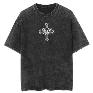 T-Shirt One Piece Jolly Roger Barbe Blanche