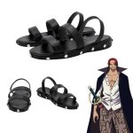 Sandales Shanks le Roux Cuir Noir - Cosplay One Piece