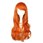 Perruque Nami Orange Longue - Cosplay One Piece Authentique