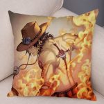 Coussin One Piece Portgas D. Ace en Feu